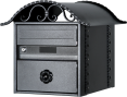 Briefkasten aus Aluminium in schwarz IGP 682
